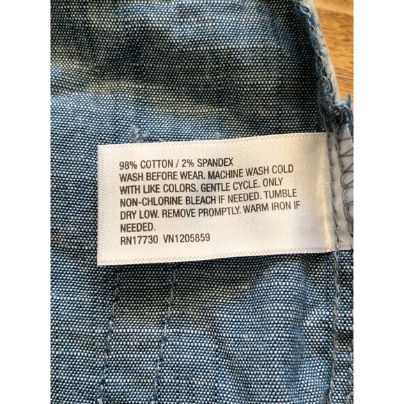 Cat & Jack Boys Chambray Blue Shorts w/ Pockets, Snap & Zip Closure Size 7 - Picture 9 of 11